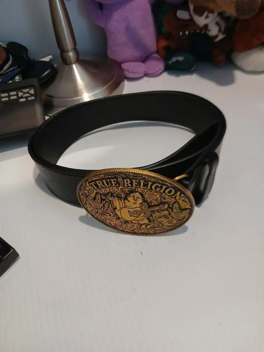 True Religion black leather